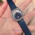 Perfect Replica Jaeger LeCoultre Rendez-Vous Purple On White Moonphase Dial 34mm Watch